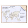Wooden City - Wooden World Map Extra Large - Dark Oak